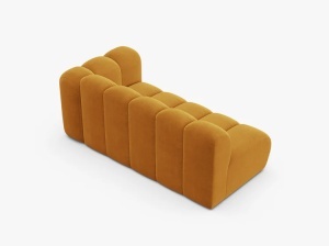 MODUL CANAPEA LUPIN, PE DREAPTA, 173 CM, GALBEN, CU TAPITERIE DIN TEXTIL CATIFEA VENUS, MICADONI - Img 3