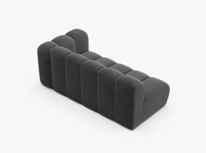 MODUL CANAPEA LUPIN, PE DREAPTA, 173 CM, GRI, CU TAPITERIE DIN TEXTIL CATIFEA VENUS, MICADONI - Img 3