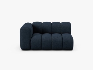 MODUL CANAPEA LUPIN, PE STANGA, 144 CM, ALBASTRU INCHIS, CU TAPITERIE DIN TEXTIL BOUCLE BALOO, MICADONI