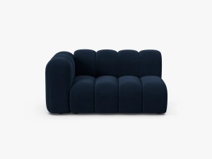 MODUL CANAPEA LUPIN, PE STANGA, 144 CM, ALBASTRU ROYAL, CU TAPITERIE DIN TEXTIL CATIFEA SALVADOR, MICADONI