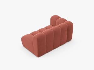 MODUL CANAPEA LUPIN, PE STANGA, 144 CM, CORAI, CU TAPITERIE DIN TEXTIL CATIFEA SALVADOR, MICADONI - Img 3