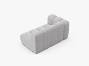 MODUL CANAPEA LUPIN, PE STANGA, 144 CM, GRI DESCHIS, CU TAPITERIE DIN TEXTIL BOUCLE BALOO, MICADONI - Img 3