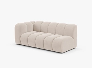 MODUL CANAPEA LUPIN, PE STANGA, 173 CM, BEJ DESCHIS, CU TAPITERIE DIN TEXTIL CATIFEA VENUS, MICADONI - Img 2