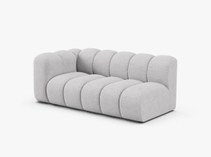 MODUL CANAPEA LUPIN, PE STANGA, 173 CM, GRI DESCHIS, CU TAPITERIE DIN TEXTIL BOUCLE BALOO, MICADONI - Img 2