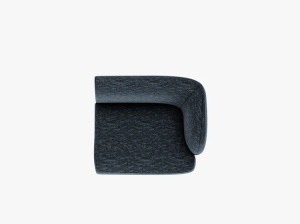 MODUL CANAPEA MILEY, PE DREAPTA, ALBASTRU, CU TAPITERIE DIN TEXTIL CHENILLE HAGA, MICADONI - Img 4