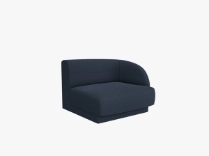 MODUL CANAPEA MILEY, PE DREAPTA, ALBASTRU INCHIS, CU TAPITERIE DIN TEXTIL BOUCLE BALO, MICADONI - Img 2