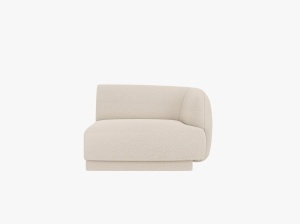 MODUL CANAPEA MILEY, PE DREAPTA, BEJ, CU TAPITERIE DIN TEXTIL BOUCLE BALOO, MICADONI