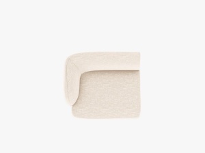 MODUL CANAPEA MILEY, PE STANGA, BEJ DESCHIS, CU TAPITERIE DIN TEXTIL CHENILLE HAGA, MICADONI - Img 4