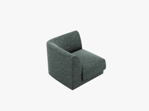 MODUL CANAPEA MILEY, VERDE BENZINA, CU TAITERIE DIN TEXTIL CHENILLE HAGA, MICADONI - Img 3