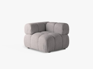MODUL COLTAR BELLIS, GRI DESCHIS, CU TAPITERIE DIN TEXTIL BOUCLE ROLF, MICADONI - Img 2