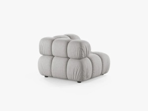 MODUL COLTAR BELLIS, GRI DESCHIS, CU TAPITERIE DIN TEXTIL STRUCTURAT LIBERTY, MICADONI - Img 3