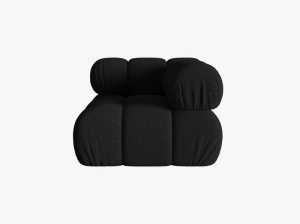 MODUL COLTAR BELLIS, NEGRU, CU TAPITERIE DIN TEXTIL 3D SONIC, MICADONI - Img 2