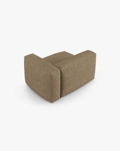 MODUL COLTAR/CANAPEA MARTINA, 120X120 CM, PE DREAPTA, ADANCIME SCAUN 90 CM, CAPPUCCINO, TAPITAT CU TAPITERIE DIN TEXTIL CORDOI TILIA, MICADONI - Img 3