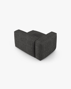 MODUL COLTAR/CANAPEA MARTINA, 120X120 CM, PE STANGA, ADANCIME SCAUN 90 CM, GRI ANTRACIT, TAPITAT CU TAPITERIE DIN TEXTIL CORDOI TILIA, MICADONI - Img 3