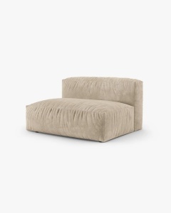 MODUL COLTAR/CANAPEA MARTINA, 120X160 CM, PE STANGA, ADANCIME SCAUN 90 CM, BEJ DESCHIS, TAPITAT CU TAPITERIE DIN TEXTIL CATIFEA VOGUE, MICADONI - Img 2