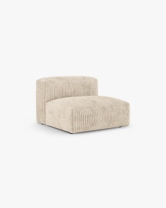 MODUL COLTAR/CANAPEA MARTINA, 120X92 CM, ADANCIME SCAUN 90 CM, BEJ DESCHIS, TAPITAT CU TAPITERIE DIN TEXTIL CORDOI TILIA, MICADONI - Img 2