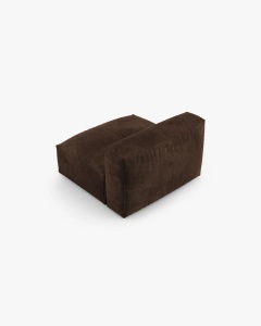 MODUL COLTAR/CANAPEA MARTINA, 120X92 CM, ADANCIME SCAUN 90 CM, CIOCOLATIU, TAPITAT CU TAPITERIE DIN TEXTIL CATIFEA VOGUE, MICADONI - Img 3