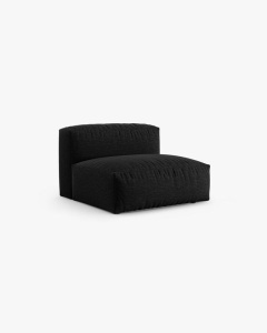 MODUL COLTAR/CANAPEA MARTINA, 120X92 CM, ADANCIME SCAUN 90 CM, NEGRU, TAPITAT CU TAPITERIE DIN TEXTIL STRUCTURAT BOSTON, MICADONI - Img 2