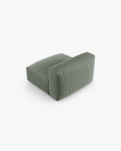 MODUL COLTAR/CANAPEA MARTINA, 120X92 CM, ADANCIME SCAUN 90 CM, VERDE MUSCHI, TAPITAT CU TAPITERIE DIN TEXTIL STRUCTURAT BOSTON, MICADONI - Img 3