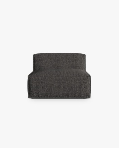 MODUL COLTAR/CANAPEA NURIA GRI ANTRACIT, 100X110 CM, TAPITAT CU TAPITERIE DIN TEXTIL BOUCLE MONET, MICADONI