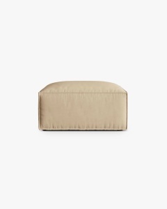 MODUL COLTAR/CANAPEA NURIA NUD, 85X85 CM, TAPITAT CU TAPITERIE DIN TEXTIL CATIFEA PARIS, MICADONI