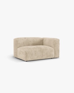MODUL COTIERA CANAPEA/COLTAR MARTINA, 160X106 CM, PE DREAPTA, BEJ DESCHIS, TAPITAT CU TAPITERIE DIN TEXTIL CORDOI TILIA, MICADONI - Img 3