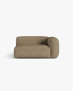 MODUL COTIERA CANAPEA/COLTAR MARTINA, 160X106 CM, PE DREAPTA, CAPPUCCINO, TAPITAT CU TAPITERIE DIN TEXTIL BOUCLE MONET, MICADONI