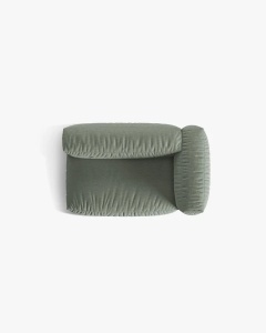 MODUL COTIERA CANAPEA/COLTAR MARTINA, 160X106 CM, PE DREAPTA, VERDE MUSCHI, TAPITAT CU TAPITERIE DIN TEXTIL STRUCTURAT BOSTON, MICADONI - Img 4