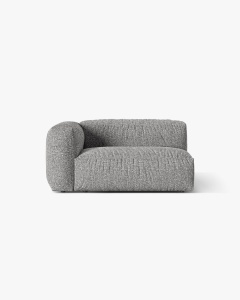 MODUL COTIERA CANAPEA/COLTAR MARTINA, 160X106 CM, PE STANGA, GRI GRAFIT, TAPITAT CU TAPITERIE DIN TEXTIL BOUCLE MONET, MICADONI