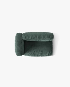 MODUL COTIERA CANAPEA/COLTAR MARTINA, 160X106 CM, PE STANGA, VERDE MUSCHI, TAPITAT CU TAPITERIE DIN TEXTIL CATIFEA VOGUE, MICADONI - Img 4