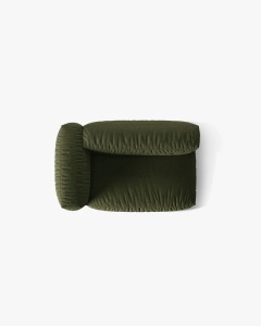 MODUL COTIERA CANAPEA/COLTAR MARTINA, 160X106 CM, PE STANGA, VERDE, TAPITAT CU TAPITERIE DIN TEXTIL STRUCTURAT BOSTON, MICADONI - Img 4