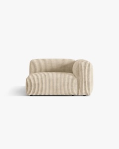 MODUL LATERAL PENTRU CANAPEA MARTINA, PE DREAPTA, BEJ DESCHIS, TAPITAT CU TAPITERIE DIN TEXTIL CORDOI TILIA, MICADONI