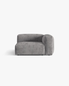 MODUL LATERAL PENTRU CANAPEA MARTINA, PE DREAPTA, GRI DESCHIS, TAPITAT CU TAPITERIE DIN TEXTIL CORDOI TILIA, MICADONI