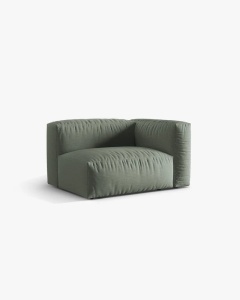 MODUL LATERAL PENTRU CANAPEA MARTINA, PE DREAPTA, VERDE MUSCHI, TAPITAT CU TAPITERIE DIN TEXTIL STRUCTURAT BOSTON, MICADONI - Img 2