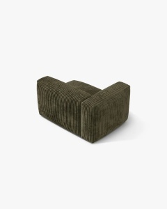 MODUL LATERAL PENTRU CANAPEA MARTINA, PE STANGA, VERDE MUSCHI, TAPITAT CU TAPITERIE DIN TEXTIL CORDOI TILIA, MICADONI - Img 3