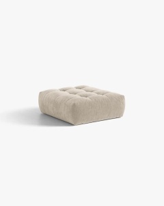 MODUL POUF CANAPEA BLOOM, BEJ DESCHIS, 107X99 CM, CU TAPITERIE DIN TEXTIL STRUCTURAT WIND, MICADONI - Img 2