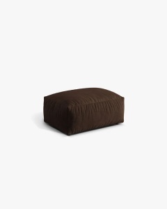 MODUL POUF CANAPEA/COLTAR MARTINA, 103X73 CM, GRI, TAPITAT CU TAPITERIE DIN TEXTIL CATIFEA VOGUE, MICADONI - Img 2