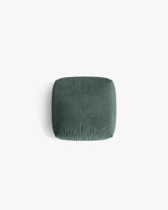 MODUL POUF CANAPEA/COLTAR MARTINA, 108X108 CM, VERDE MUSCHI, TAPITAT CU TAPITERIE DIN TEXTIL CATIFEA VOGUE, MICADONI - Img 3