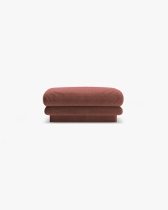 MODUL POUF CANAPEA/COLTAR TORINO, MARO-ROSCAT CALD, CU TAPITERIE DIN TEXTIL CATIFEA CASINO, MICADONI