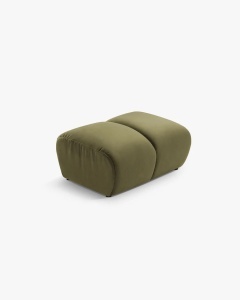 MODUL POUF COLTAR DIANA, VERDE, 60X82 CM, TAPITAT CU TAPITERIE DIN TEXTIL CATIFEA SALVADORE, MICADONI