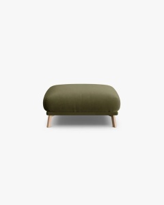 MODUL POUF COLTAR NAOMI, VERDE, 85X85 CM, TAPITAT CU TAPITERIE DIN TEXTIL CATIFEA SALVADOR, MICADONI