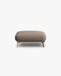 MODUL POUF NAOMI, CAPPUCCINO, 100X70 CM, TAPITAT CU TAPITERIE DIN TEXTIL STRUCTURAT LIBERTY, MICADONI