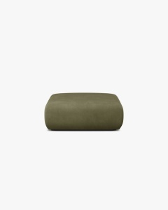 MODUL PUF CANAPEA MOLINO, 75X75, VERDE DESCHIS, CU TAPITERIE DIN TEXTIL CHENILLE REBEL, MICADONI