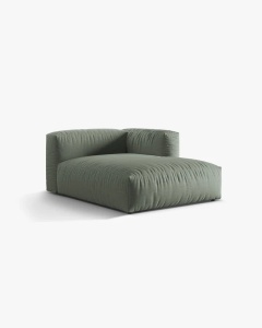 MODUL SEZLONG CANAPEA/COLTAR MARTINA, 130X176 CM, PE DREAPTA, VERDE MUSCHI, TAPITAT CU TAPITERIE DIN TEXTIL STRUCTURAT BOSTON, MICADONI - Img 2