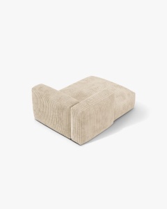 MODUL SEZLONG CANAPEA/COLTAR MARTINA, 130X176 CM, PE STANGA, BEJ DESCHIS, TAPITAT CU TAPITERIE DIN TEXTIL CORDOI TILIA, MICADONI - Img 3