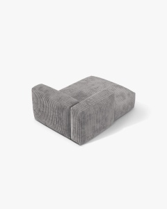 MODUL SEZLONG CANAPEA/COLTAR MARTINA, 130X176 CM, PE STANGA, GRI DESCHIS, TAPITAT CU TAPITERIE DIN TEXTIL CORDOI TILIA, MICADONI - Img 3