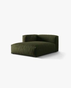 MODUL SEZLONG CANAPEA/COLTAR MARTINA, 130X176 CM, PE STANGA, VERDE, TAPITAT CU TAPITERIE DIN TEXTIL STRUCTURAT BOSTON, MICADONI - Img 2