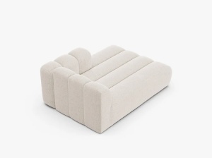 MODUL SEZLONG CANAPEA LUPIN, PE DREAPTA, BEJ DESCHIS, CU TAPITERIE DIN TEXTIL CHENILLE EDEN, MICADONI - Img 3