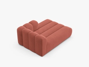 MODUL SEZLONG CANAPEA LUPIN, PE DREAPTA, CORAI, CU TAPITERIE DIN TEXTIL CATIFEA SALVADOR, MICADONI - Img 3