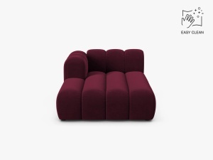 MODUL SEZLONG CANAPEA LUPIN, PE STANGA, VISINIU, CU TAPITERIE DIN TEXTIL CATIFEA VENUS, MICADONI